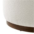 Modway Tilden Ottoman in Cloud White and Walnut