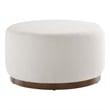 Modway Tilden Ottoman in Cloud White and Walnut