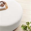 Modway Tilden Performance Velvet Upholstered Ottoman in Cloud Walnut