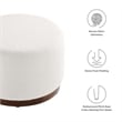 Modway Tilden Ottoman in Cloud White and Walnut