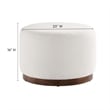Modway Tilden Ottoman in Cloud White and Walnut