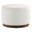 Modway Tilden Ottoman in Cloud White and Walnut