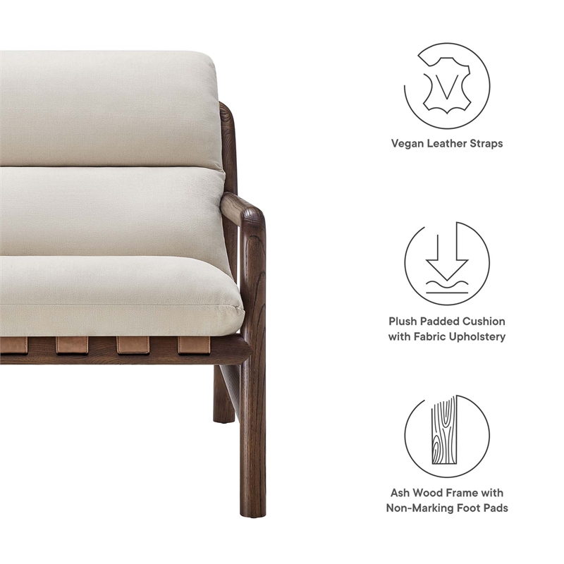 Paxton Chair in Dune Fabric Walnut