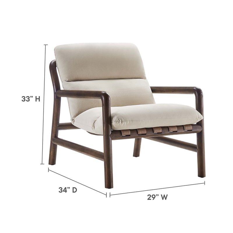 Paxton Chair in Dune Fabric Walnut