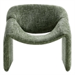 Modway Vivi Metal Frame and Chenille Upholstered Accent Chair in Basil