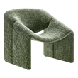 Modway Vivi Metal Frame and Chenille Upholstered Accent Chair in Basil
