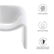 Modway Vivi Metal Frame and Chenille Upholstered Accent Chair in Frost