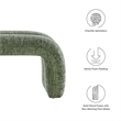 Modway Dax Solid Wood Frame and Chenille Upholstered Accent Bench in Basil