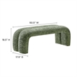 Modway Dax Solid Wood Frame and Chenille Upholstered Accent Bench in Basil