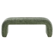 Modway Dax Solid Wood Frame and Chenille Upholstered Accent Bench in Basil