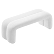 Modway Dax Solid Wood Frame and Chenille Upholstered Accent Bench in Frost