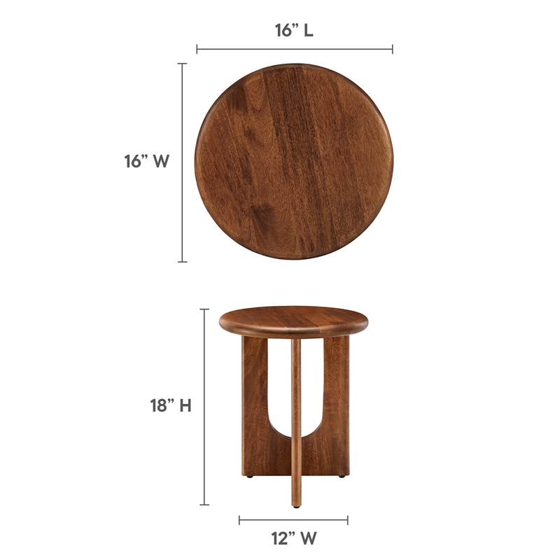 Rivian Side Table in Walnut