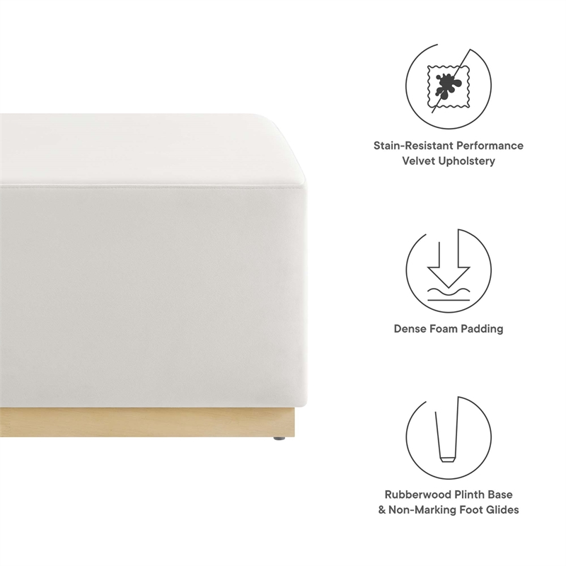 Modway Tilden Ottoman in Alabaster Natural