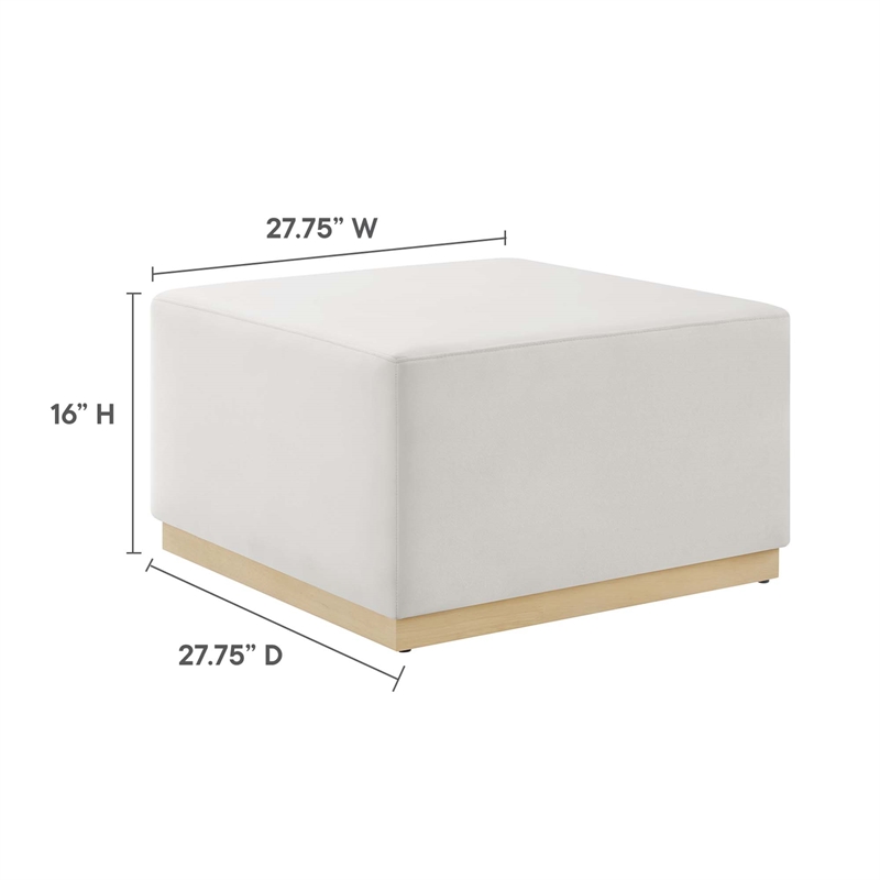 Modway Tilden Ottoman in Alabaster Natural