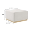 Modway Tilden Ottoman in Alabaster Natural