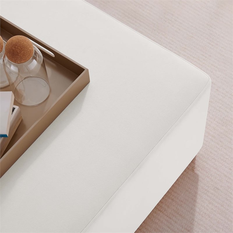 Modway Tilden Ottoman in Alabaster Natural