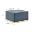 Tilden Ottoman in Cadet Blue Natural