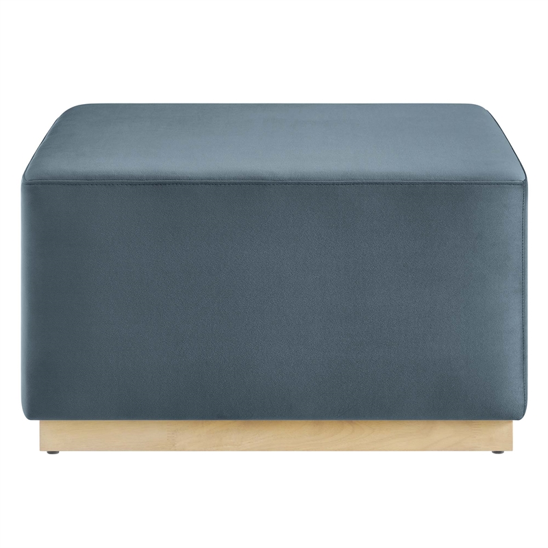 Tilden Ottoman in Cadet Blue Natural