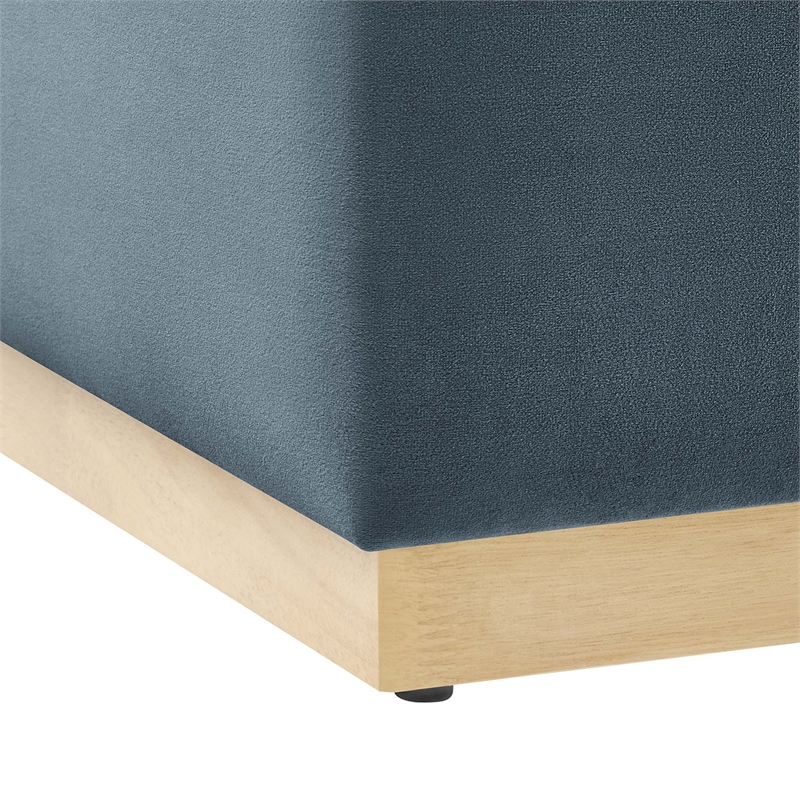 Tilden Ottoman in Cadet Blue Natural