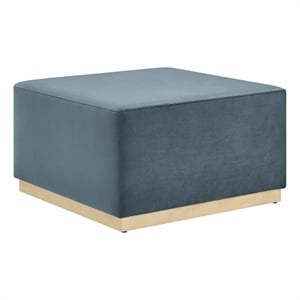 Tilden Ottoman in Cadet Blue Natural