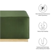 Tilden Ottoman in Moss Green Natural