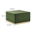 Tilden Ottoman in Moss Green Natural