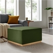 Tilden Ottoman in Moss Green Natural