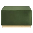 Tilden Ottoman in Moss Green Natural