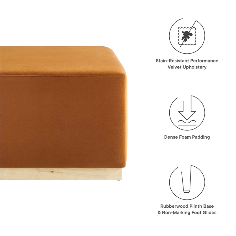 Tilden Ottoman in Rust Natural