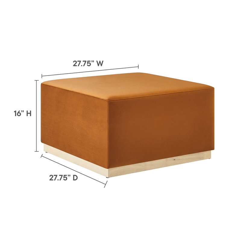 Tilden Ottoman in Rust Natural