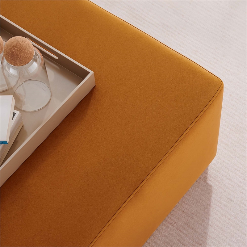 Tilden Ottoman in Rust Natural