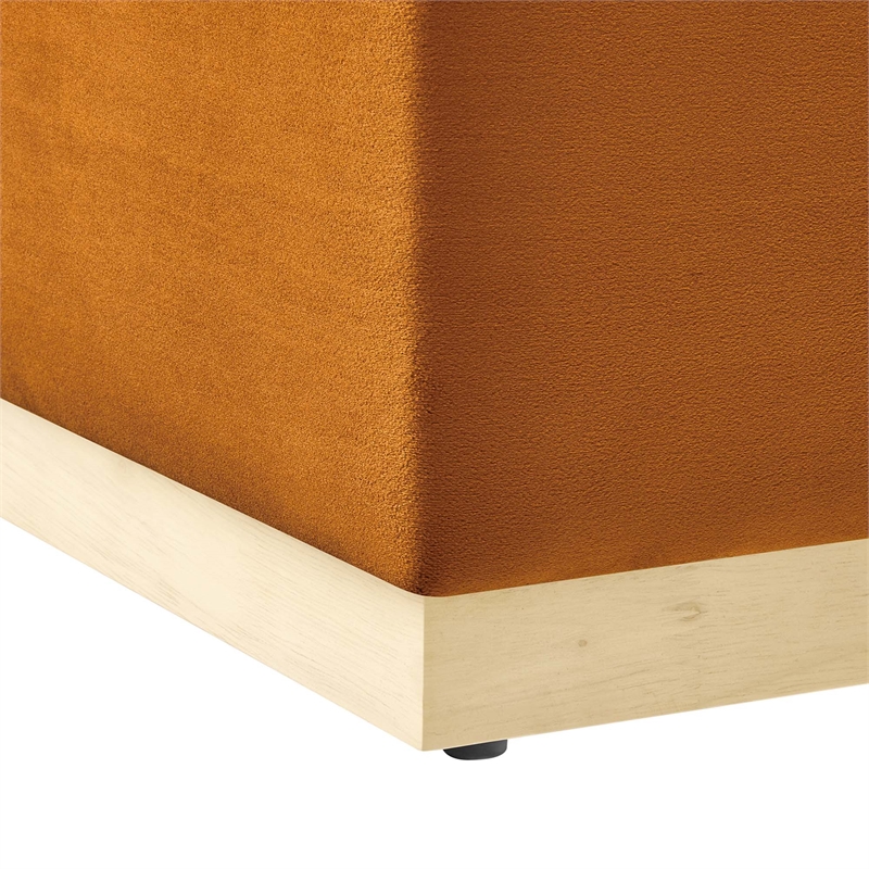Tilden Ottoman in Rust Natural