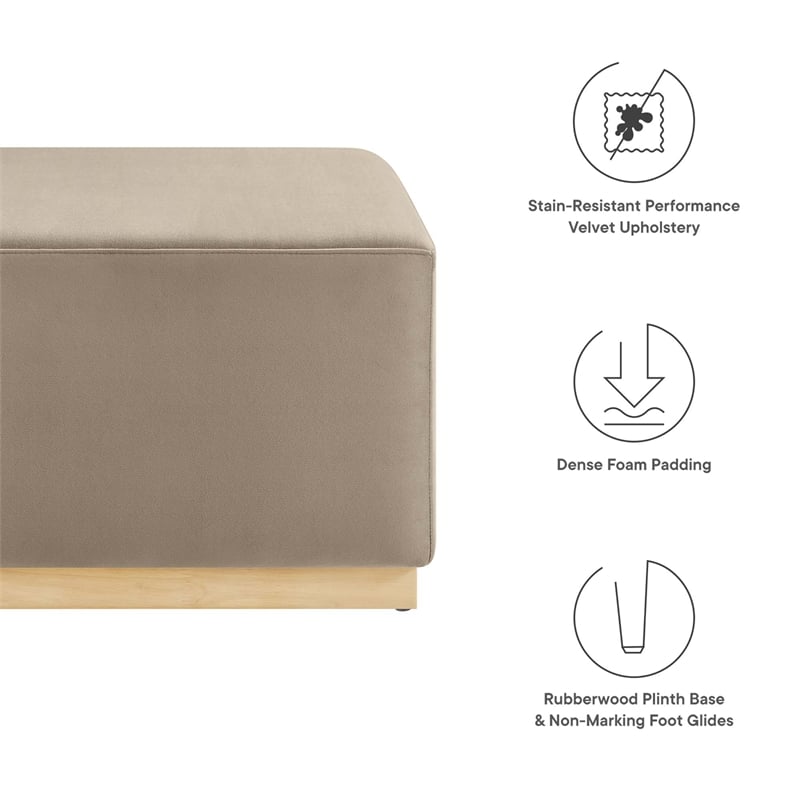 Tilden Ottoman in Taupe Natural