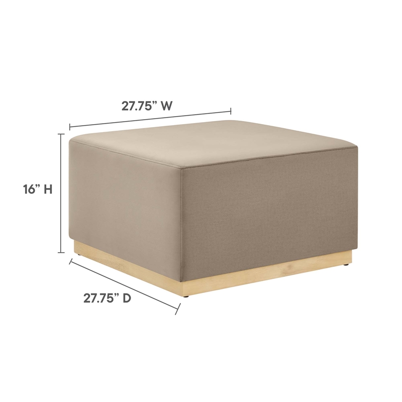 Tilden Ottoman in Taupe Natural