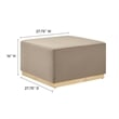 Tilden Ottoman in Taupe Natural