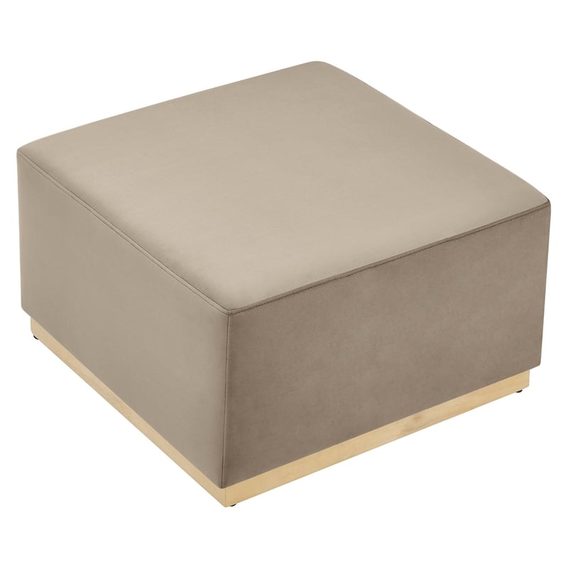 Tilden Ottoman in Taupe Natural