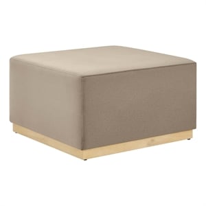 Tilden Ottoman in Taupe Natural