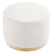 Modway Tilden Performance Velvet Upholstered Ottoman in Alabaster Natural
