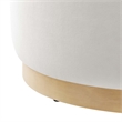 Modway Tilden Performance Velvet Upholstered Ottoman in Alabaster Natural
