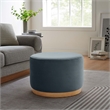 Tilden Ottoman in Cadet Blue Natural