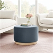 Tilden Ottoman in Cadet Blue Natural