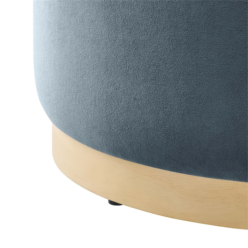 Tilden Ottoman in Cadet Blue Natural