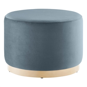 Tilden Ottoman in Cadet Blue Natural