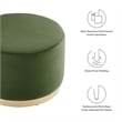 Tilden Ottoman in Moss Green Natural