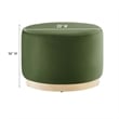 Tilden Ottoman in Moss Green Natural