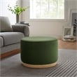 Tilden Ottoman in Moss Green Natural