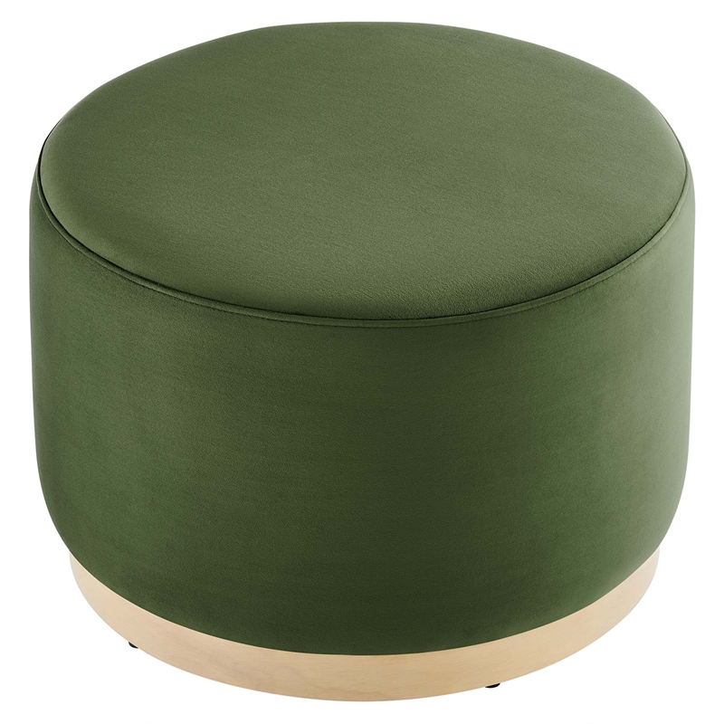 Tilden Ottoman in Moss Green Natural