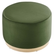 Tilden Ottoman in Moss Green Natural