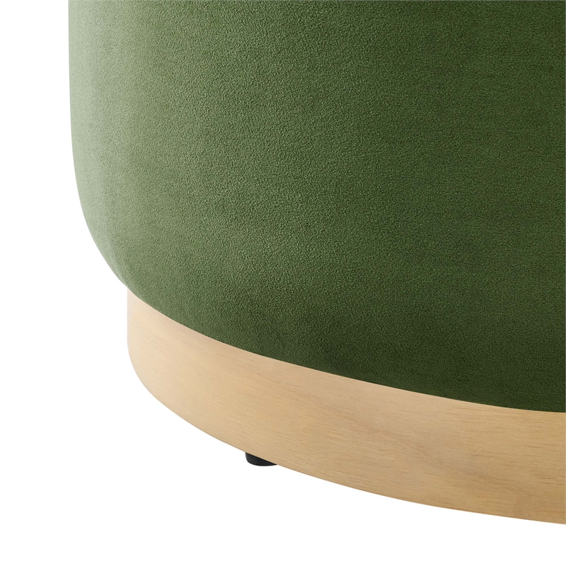 Tilden Ottoman in Moss Green Natural