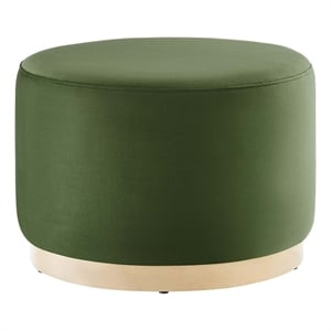 Tilden Ottoman in Moss Green Natural